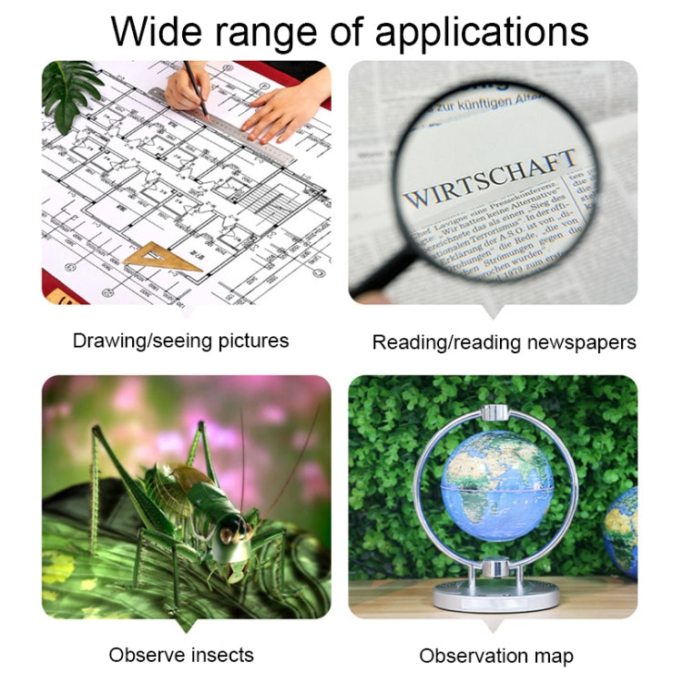 Brille mit Mal- und Leselupe und 2 LED-Leuchten