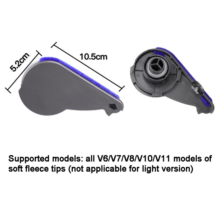 Saugkopf-Seitenabdeckung aus weichem Samt für Staubsauger, For Dyson V7 V8 V10 V11 V15, For Dyson Slim Light Version