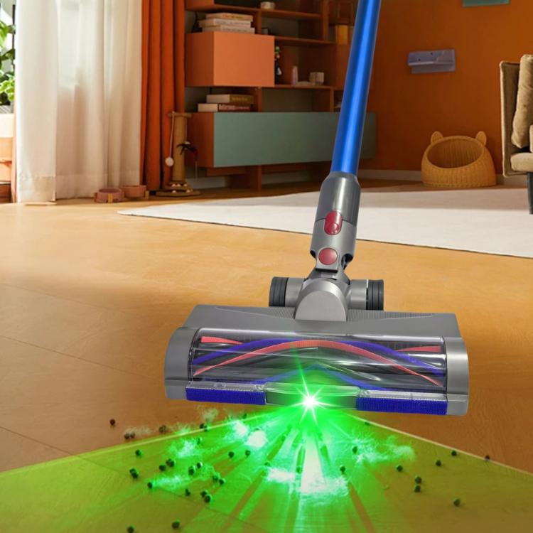 Weiche Walzenbürste und Anti-Verwicklungsbürsten-Set für Dyson V7, V8, V10, V11 und V15 Staubsauger mit grüner LED-Staubleuchte