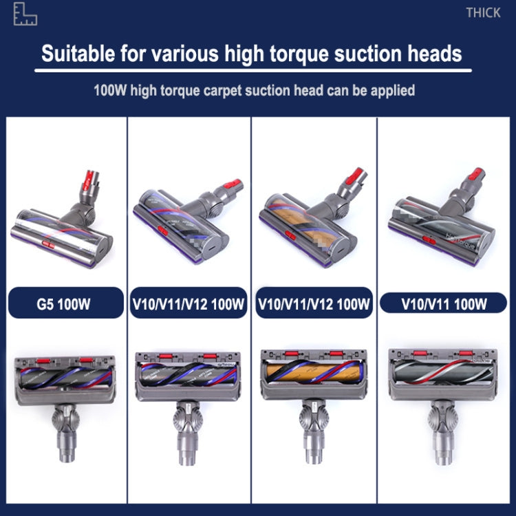 Für Dyson V10 / V11 Staubsauger, 100 W, Saugkopf mit hohem Drehmoment, V-Kugelräder, High Torque Suction Head Wheels