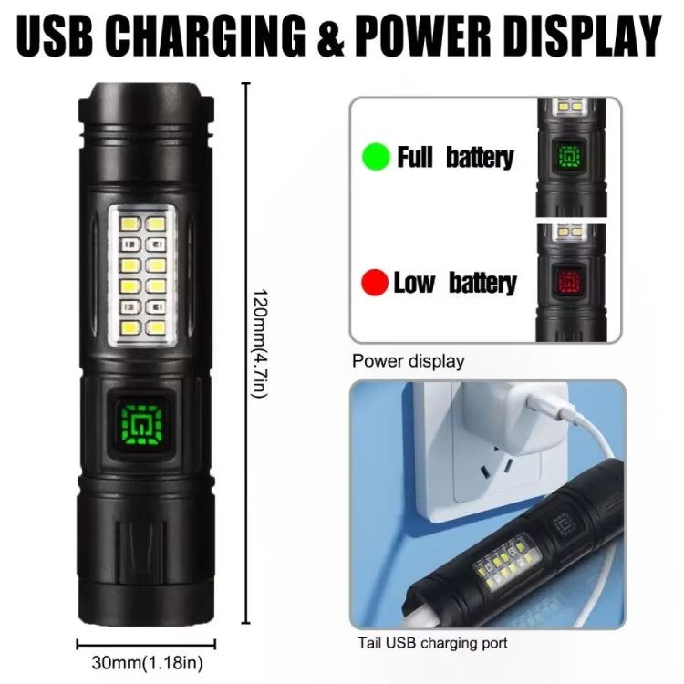 Helle LED-Seitenleuchte, Taschenlampe, Mini-Taschenlampe mit Sturzschutz