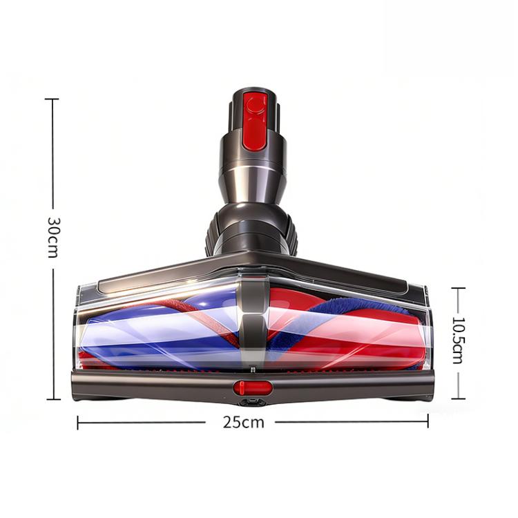 Doppelte Softwalzen-Bodendüse für Dyson V7, V8, V10, V11 und V15 Staubsauger – Motorisierter Bodenbürstenaufsatz mit grüner LED-Stauberkennung