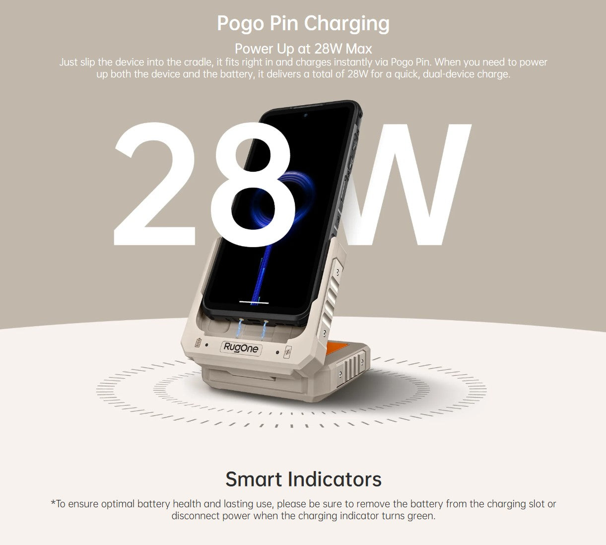 Rugone Xever 7 Pro/Xever 7 Tisch Ladestation RAS01 für Akku & Smartphone