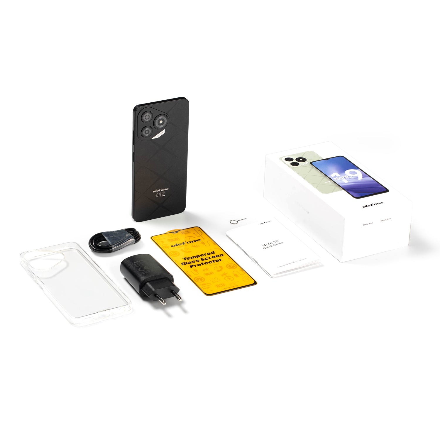 Ulefone Note 19 6.56-inch HD+ Unisoc T603, Octa-core 5000mAh 3GB+32GB Schwarz