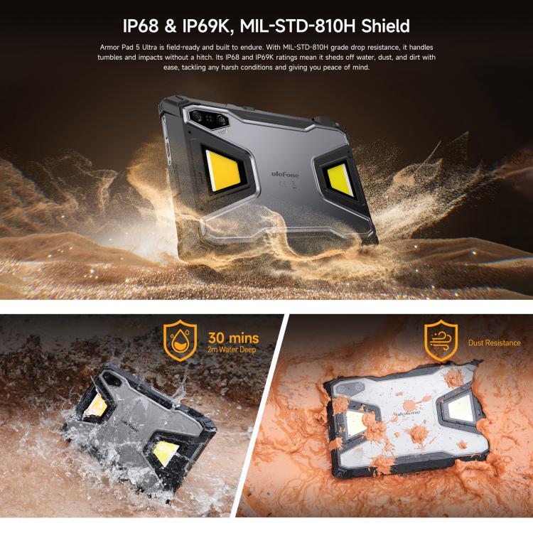 Ulefone Armor Pad 5 Ultra Tablet PC mit Projektor, 12 GB + 512 GB, 11 Zoll
