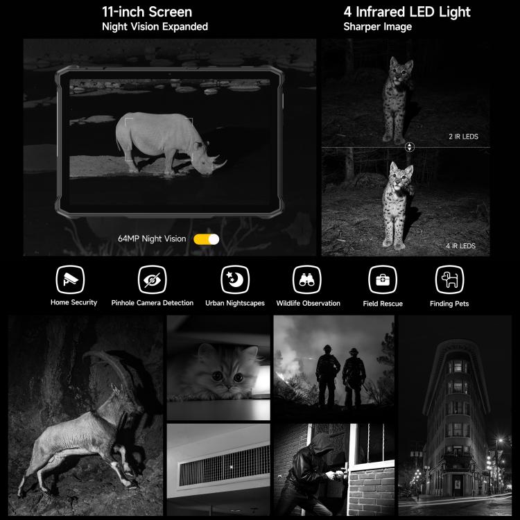 Ulefone Armor Pad 5 Ultra Tablet PC mit Projektor, 12 GB + 512 GB, 11 Zoll