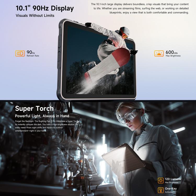 Ulefone Rugking Pad 2 Pro Rugged Tablet PC, 8GB+128GB, 10.1 inch Android 16