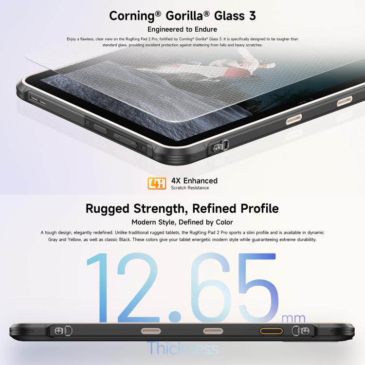 Ulefone Rugking Pad 2 Pro Rugged Tablet PC, 8GB+256GB, 10.1 inch Android 16