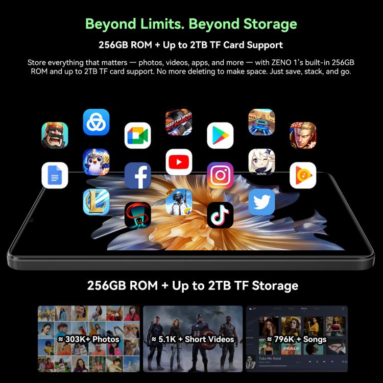 Blackview ZENO 1 Tablet PC, 6GB+256GB, 8 inch Android 15 Unisoc Tiger T615 Octa Core, Network: 4G, Global Version with Google Play