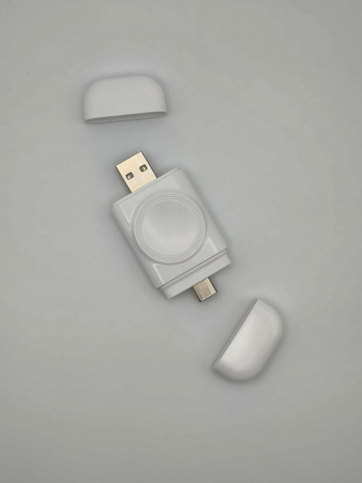 Kabellose Ladestation mit Dual-Interface Für die Apple Watch, mit USB & Typ C