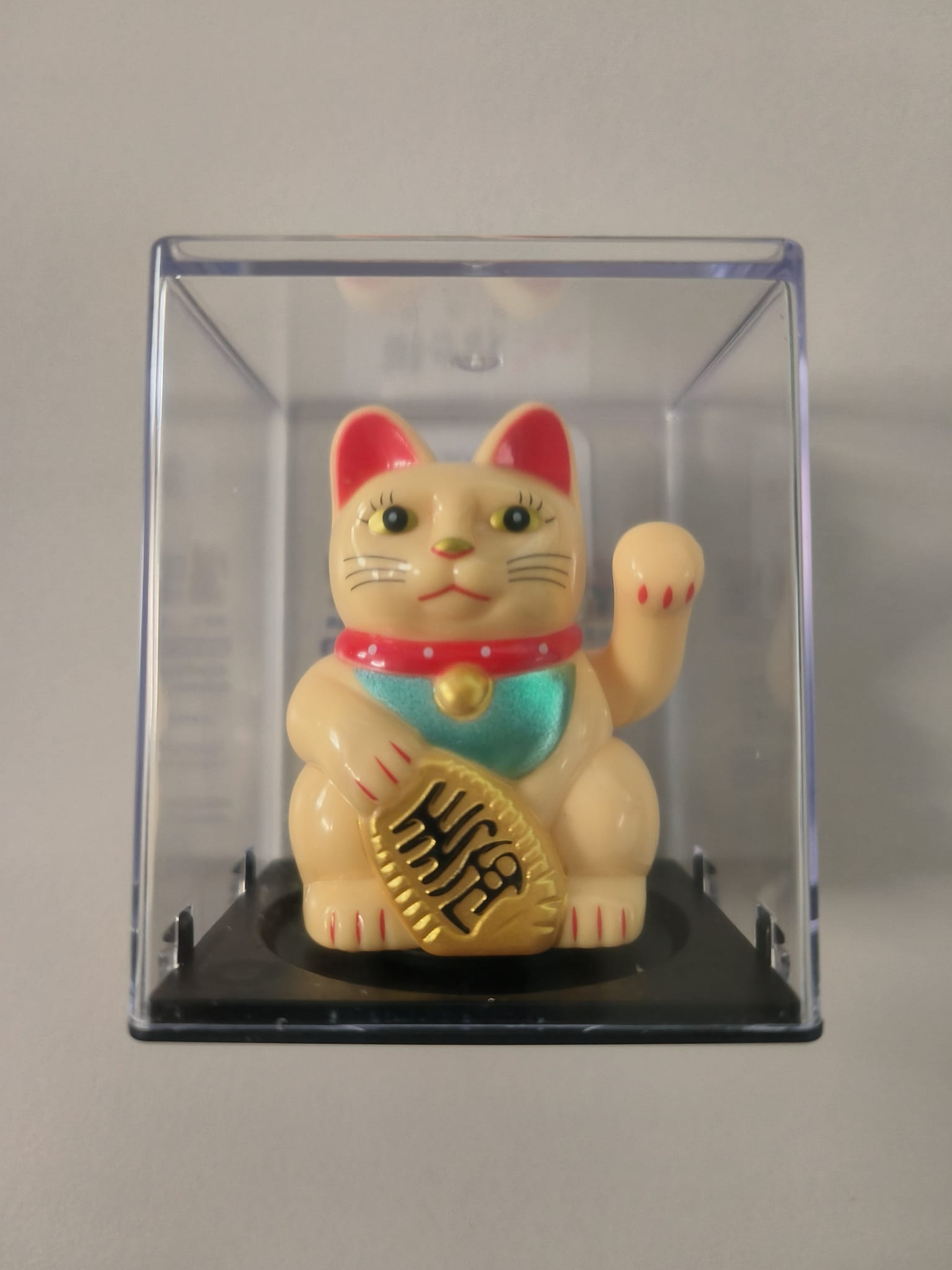 Mini Kunsthandwerk, Solar-Miniatur-Glückskatze mit Solar