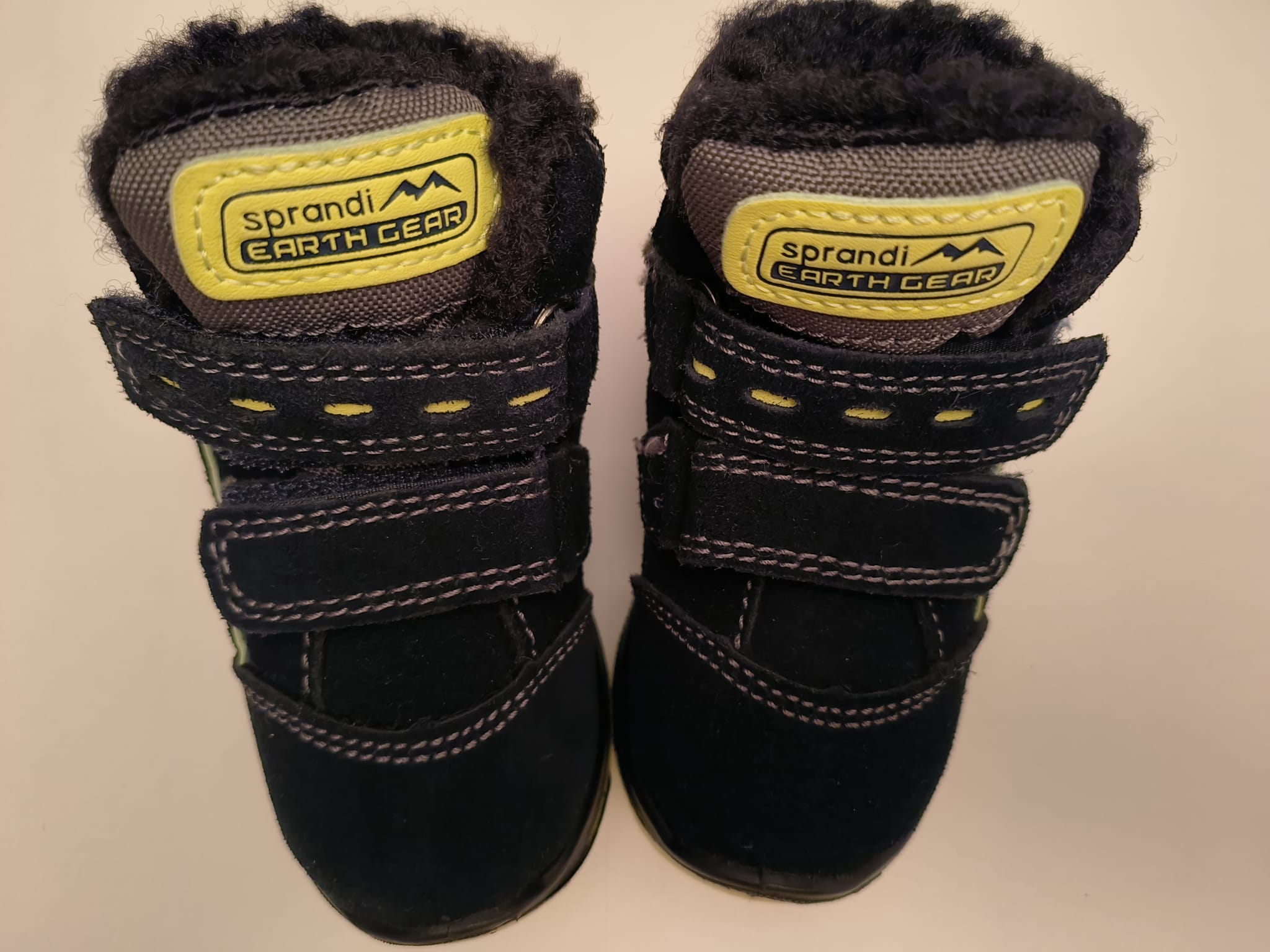 Sprandi Earth Gear Baby Schuhe Dunkelblau Leuchtgrün Grösse 20 (Restposten)