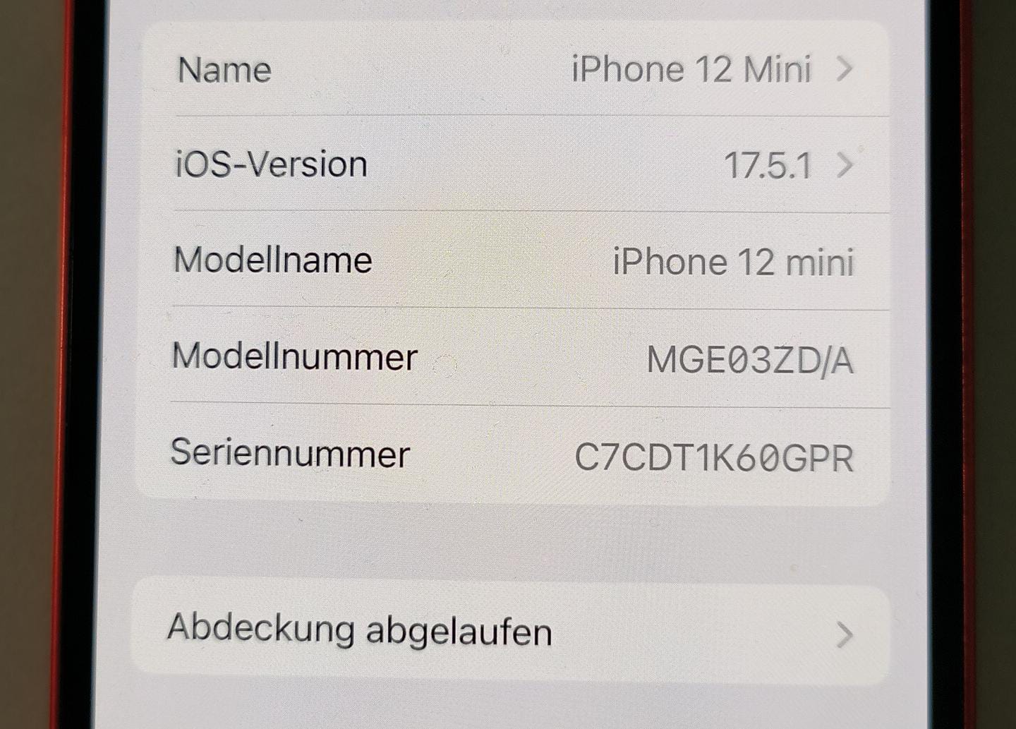 iPhone 12 Mini 5G 64GB Rot (Gebrauchtgerät)