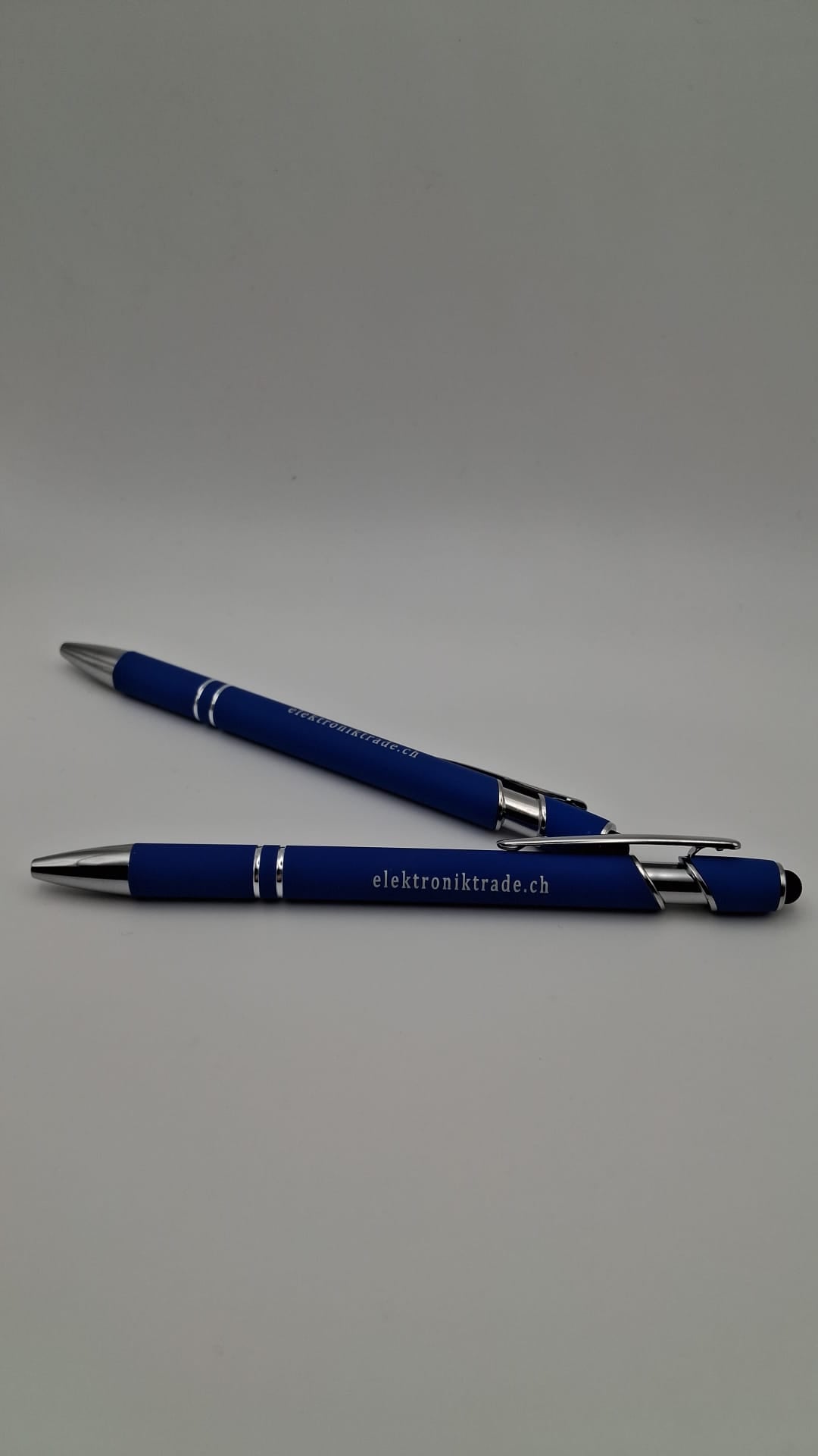 Kugelschreiber Touch Pen Schwarz mit Elektroniktrade Schriftzug