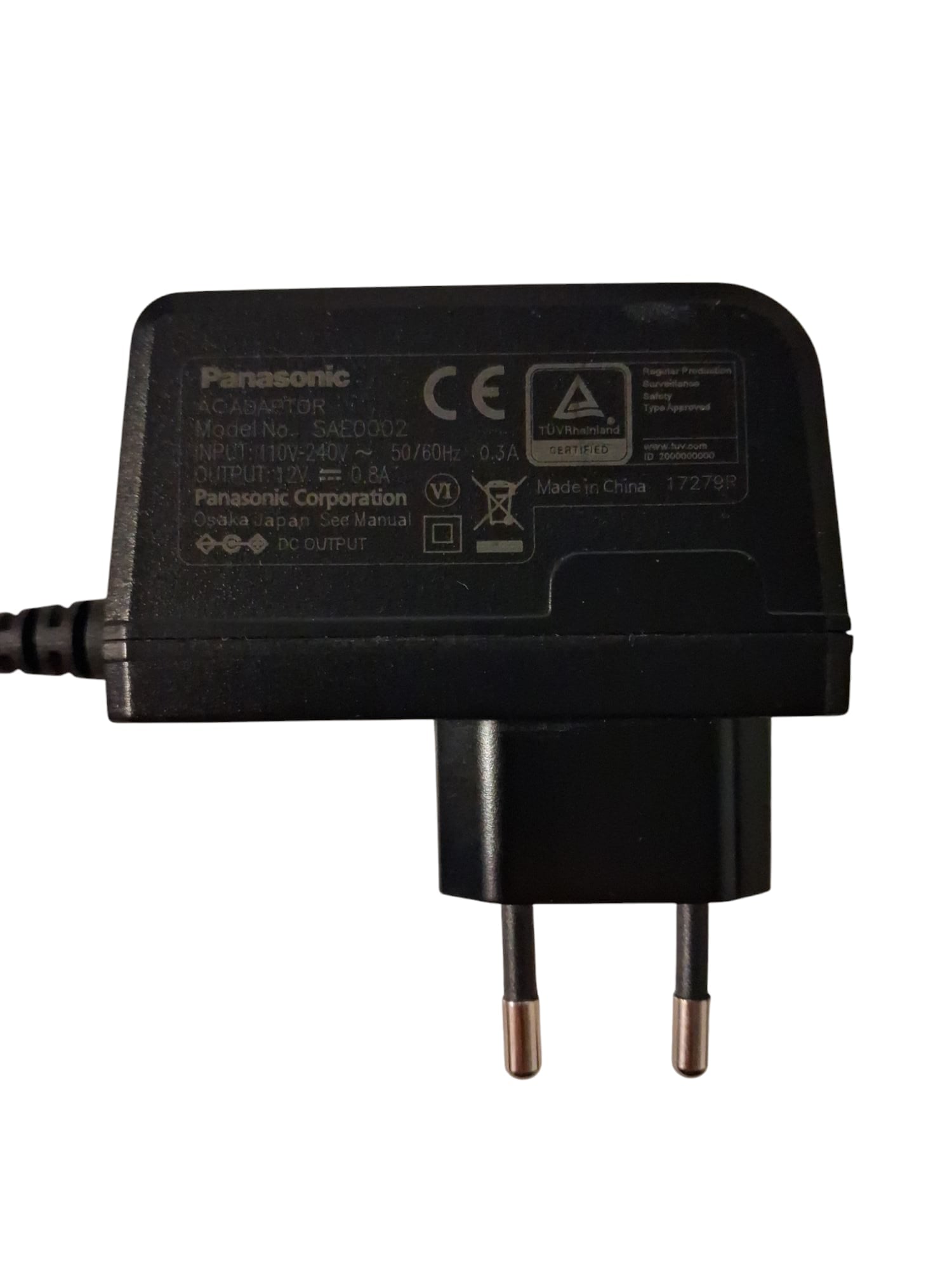 Original Panasonic SAE0002 12V 0.8A Netzteil (Gebraucht Artikel)
