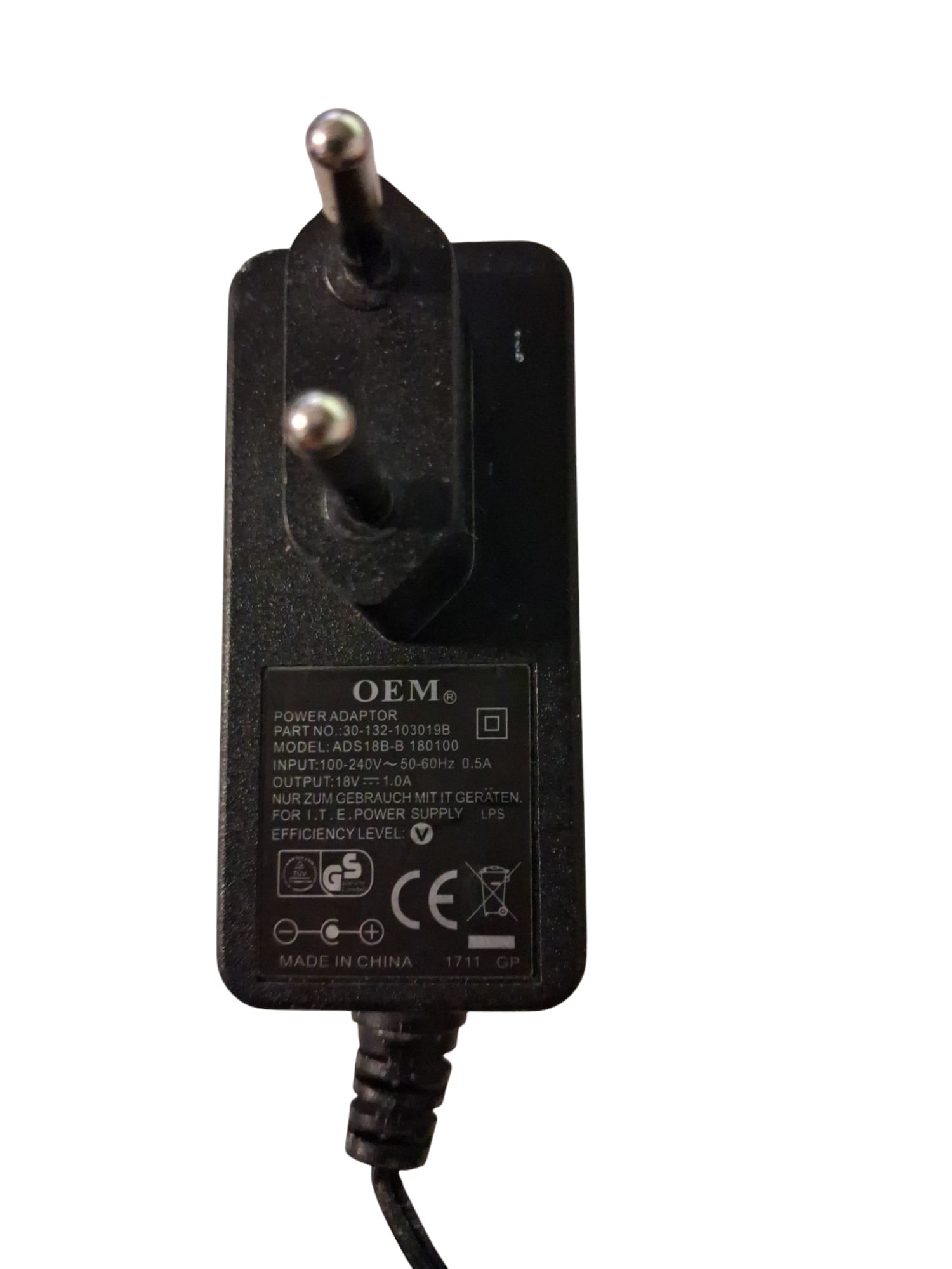 OEM Netzteil ADS18B-B 180100 18V 1.0A (Gebraucht Artikel)