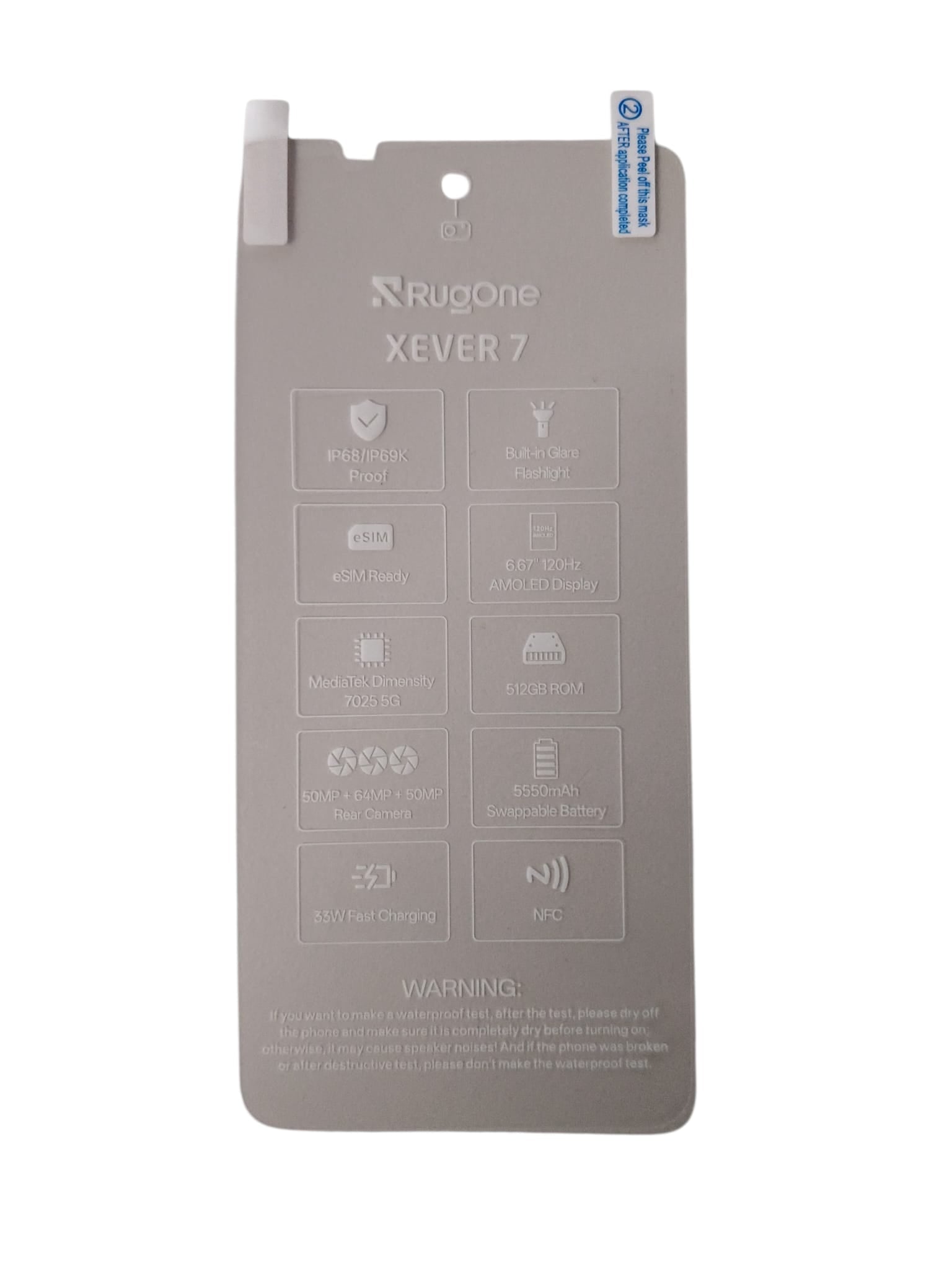 Original Schutzfolie für Rugone Xever 7/ Xever 7 Pro