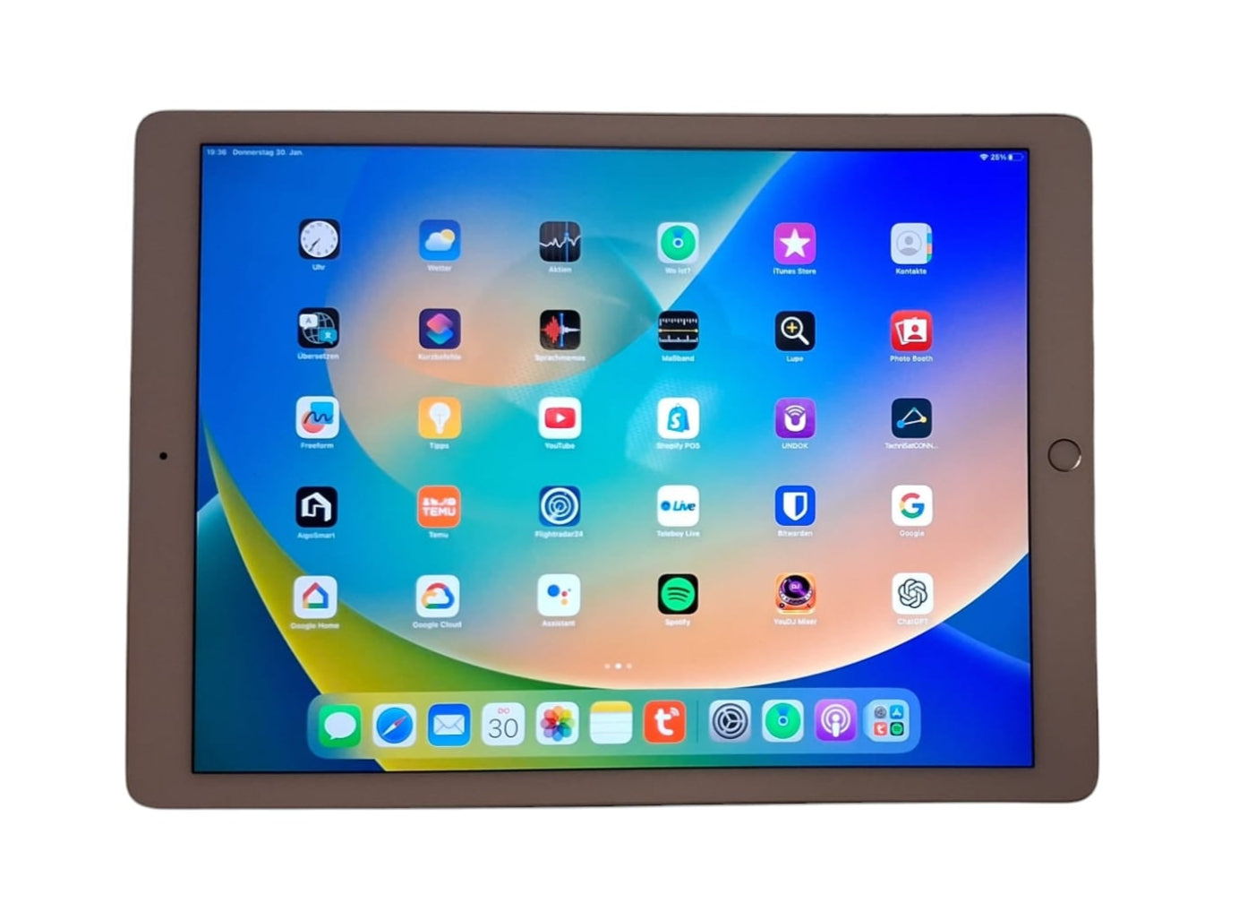 Apple iPad Pro 12.9 ML0Q2FD/A 128GB Weiss/Silber inkl. Etui in Grau ( Gebraucht Gerät )