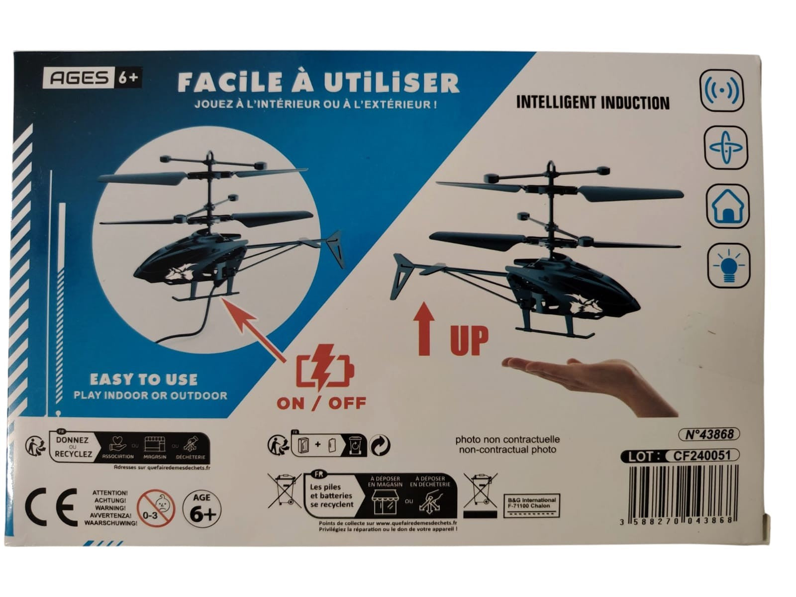 🚁 Mini R/C Helikopter mit Bewegungssensor – ca. 19 cm – in 3 coolen Farben! 🌈
