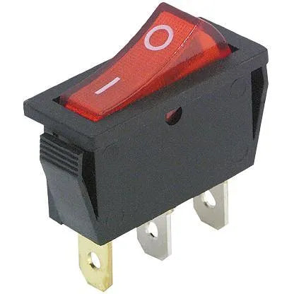 McPower Wippschalter T1323009, schwarz, rot beleuchtet