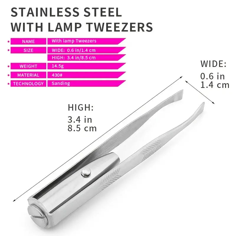 Tweezer Mit LED-Licht, Augenbrauen-Haarentfernungswerkzeug
