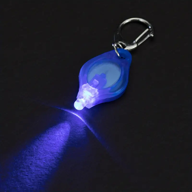 Mini-LED-Schlüsselanhänger-Taschenlampe, 150 Lumen - Blaues Licht