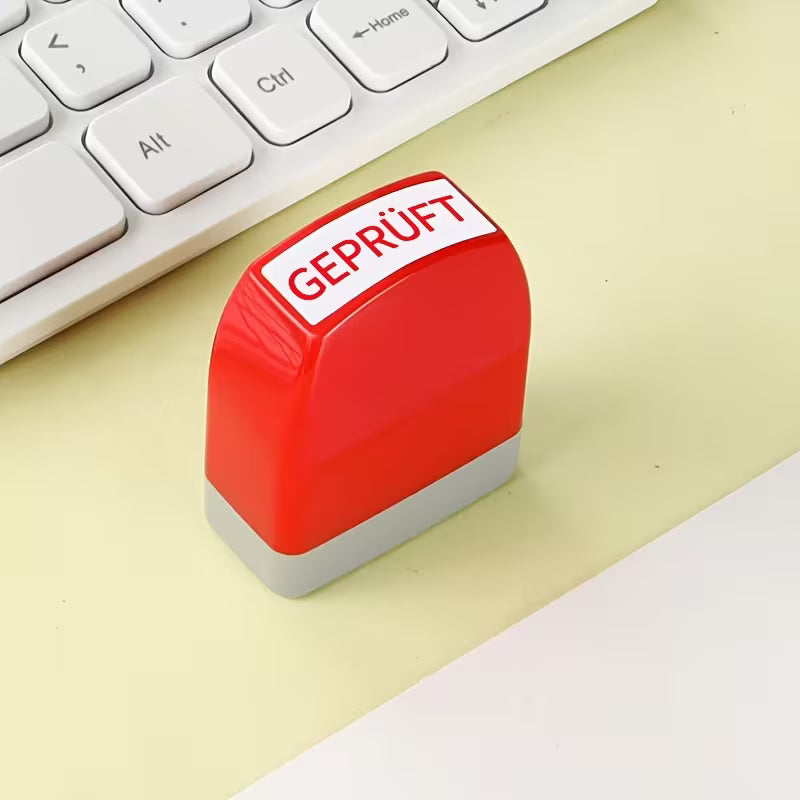Büro-Stempel - Auswahl von Geprüft/Gescannt/Genehmigt/Bezahlt/Kopie