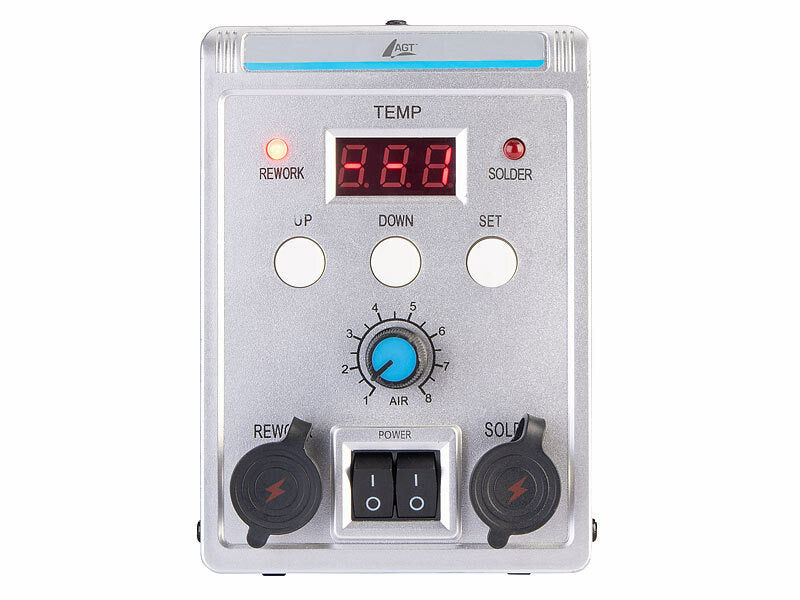 AGT Digitale 2in1-Löt- & Heißluftstation, 500°C, 700W, 120 l/Min., Display (CH-Version) elektroniktrade Switzerland
