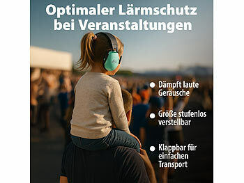 AGT Kapselgehörschutz für Kinder, SNR 27 dB, klappbar & größenverstellbar Elektroniktrade Switzerland