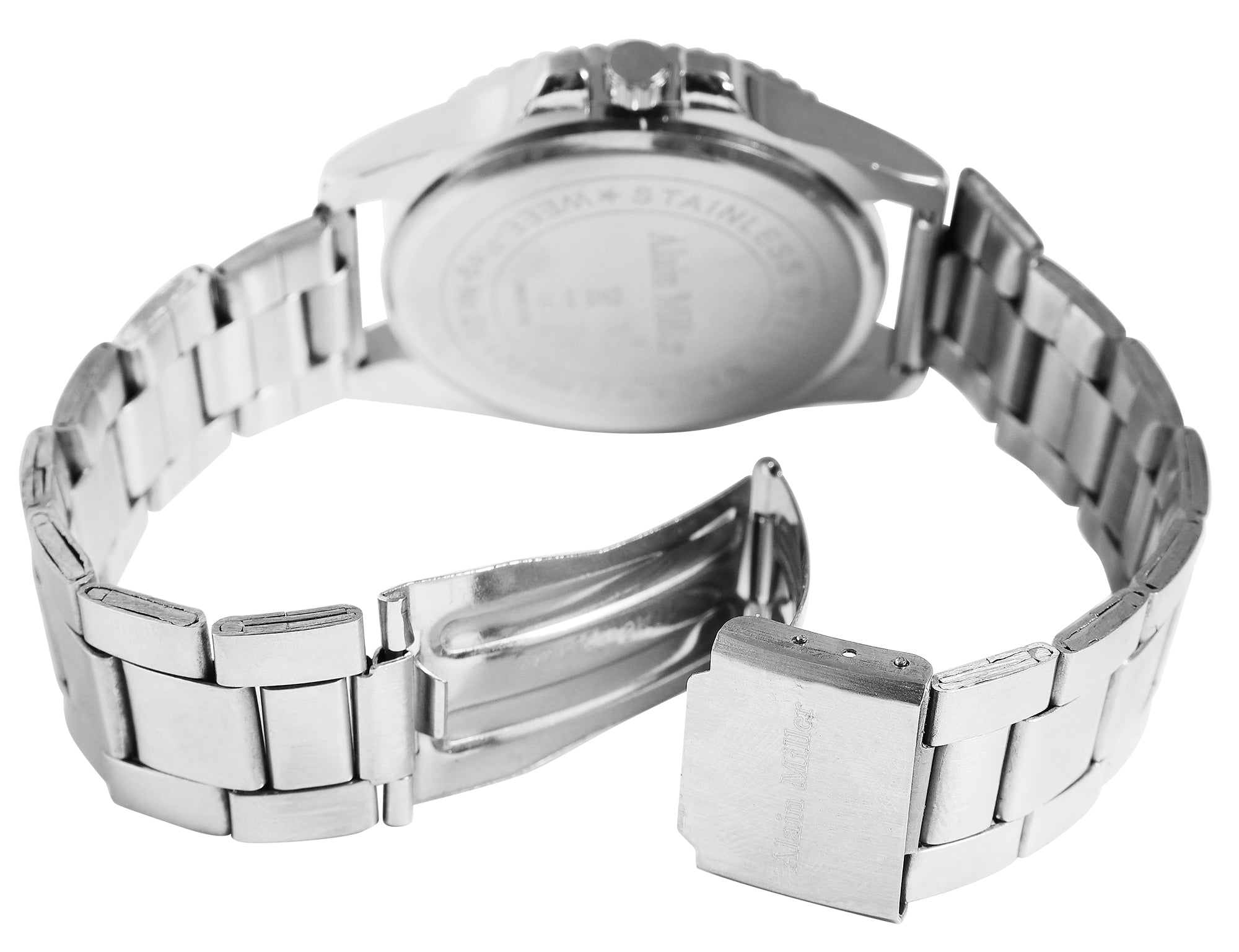Alain Miller Alain Miller Herrenuhr mit Edelstahlarmband, verschiedene Farbvarianten Elektroniktrade Switzerland