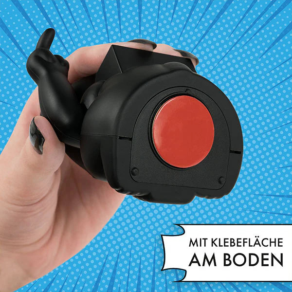 SOLAR CAT - Winkekatze mit Stinkefinger und Solarzelle