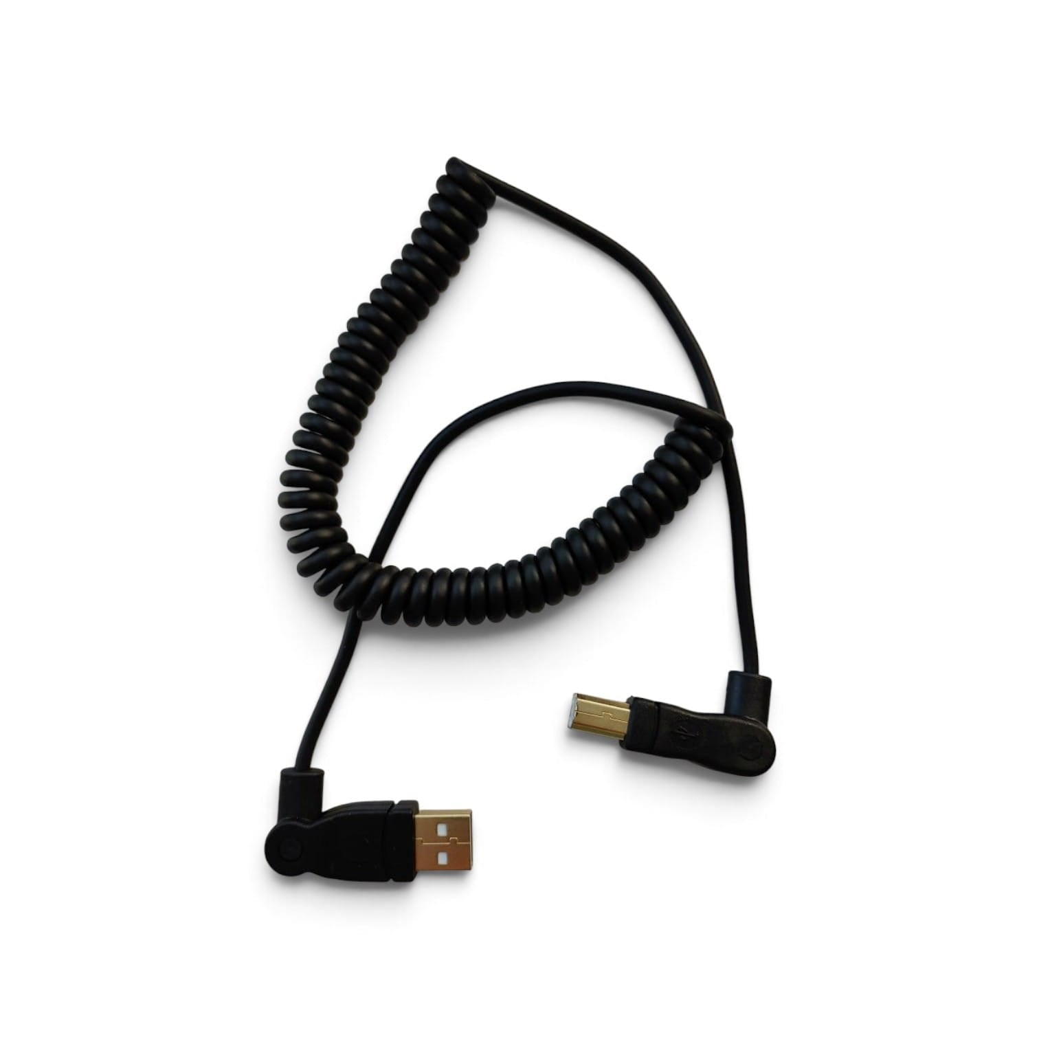ARP USB Cable Spiral 180grad Schwarz 1 Meter Ideal für Drucker elektroniktrade Switzerland