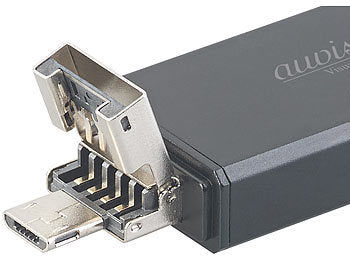 auvisio 2in1-USB-Stick & Voice-Recorder, VOX-Funktion, 20 Std., 8 GB, OTG Elektroniktrade Switzerland
