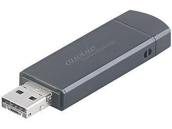 auvisio 2in1-USB-Stick & Voice-Recorder, VOX-Funktion, 20 Std., 8 GB, OTG Elektroniktrade Switzerland