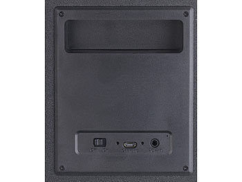 auvisio auvisio 2.1-Regal-Holzlautsprecher mit Bluetooth, Subwoofer & Akku, 12 Watt elektroniktrade Switzerland