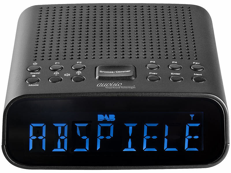 auvisio DAB+-Radiowecker, großes VA-Display, BT, 2 Weckzeiten, USB-Ladeport Elektroniktrade Switzerland