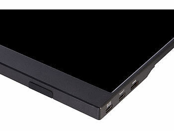 auvisio Mobiler 15,6"/39,6 cm IPS-Superslim-Monitor, FHD, Schutzcase, Standfuß Elektroniktrade Switzerland