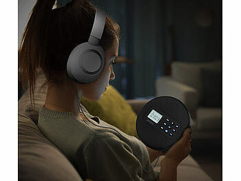 auvisio Tragbarer CD-Player mit Akku, Lautsprecher, Bluetooth, USB-Player, 5 W elektroniktrade Switzerland