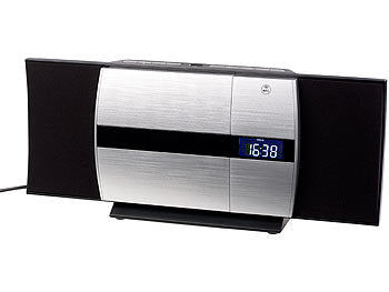 auvisio Vertikale Stereoanlage mit Bluetooth, CD, MP3, Radio, AUX, NFC, 20 W Elektroniktrade Switzerland