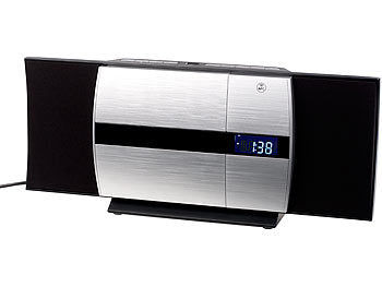 auvisio Vertikale Stereoanlage mit Bluetooth, CD, MP3, Radio, AUX, NFC, 20 W Elektroniktrade Switzerland