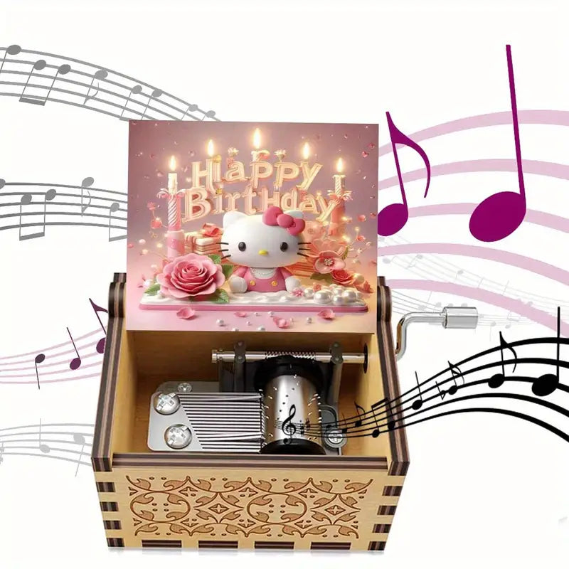 Verschiedene Spieldosen mit Handkurbel-Holzspieluhr