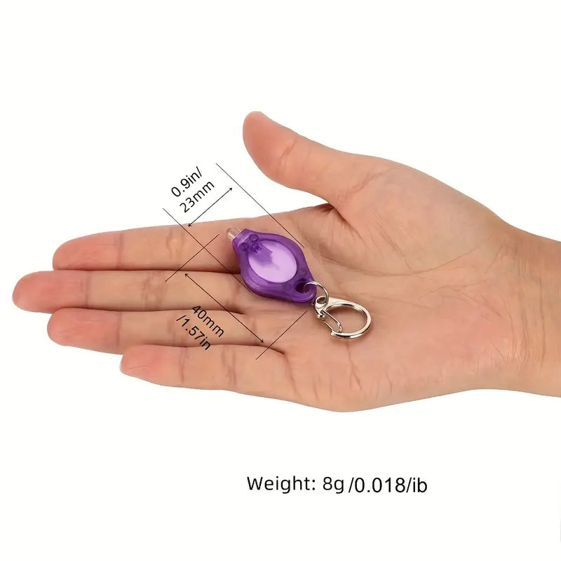 Mini-LED-Schlüsselanhänger-Taschenlampe, 150 Lumen - Blaues Licht