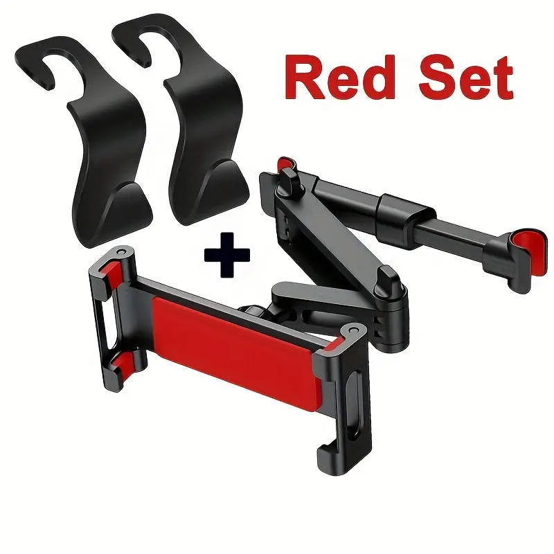 Auto-Kopfstütze, Tablet-Halterung mit Verlängerungsarm Rot/Schwarz (Einzelstück)