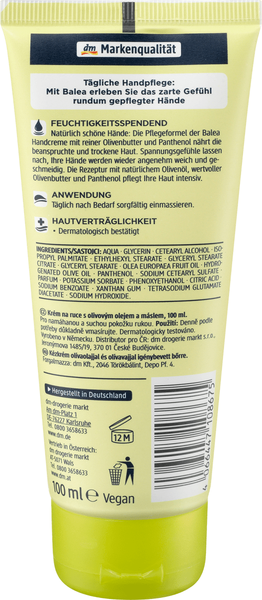 Balea Handcreme Olive, 100 ml