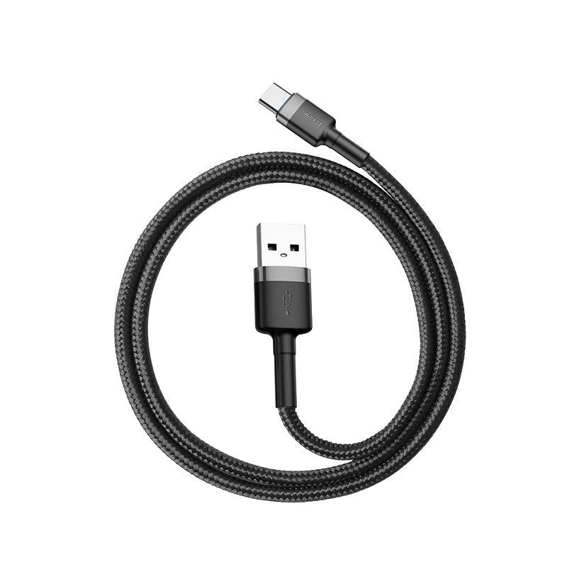 BASEUS Baseus Cafule USB-C Kabel 2A 3m (Schwarz+Grau) elektroniktrade Switzerland