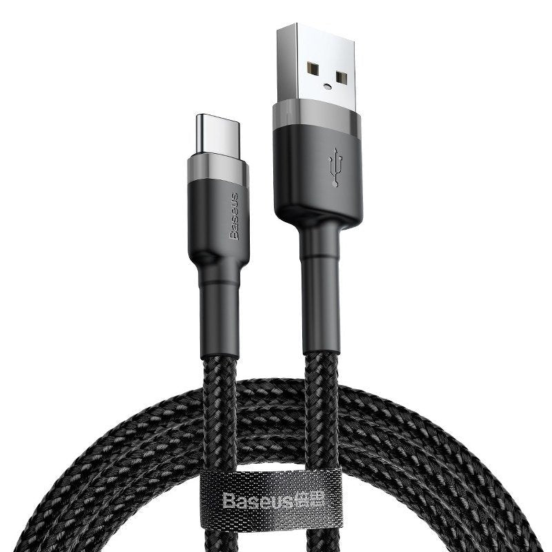 BASEUS Baseus Cafule USB-C Kabel 2A 3m (Schwarz+Grau) elektroniktrade Switzerland