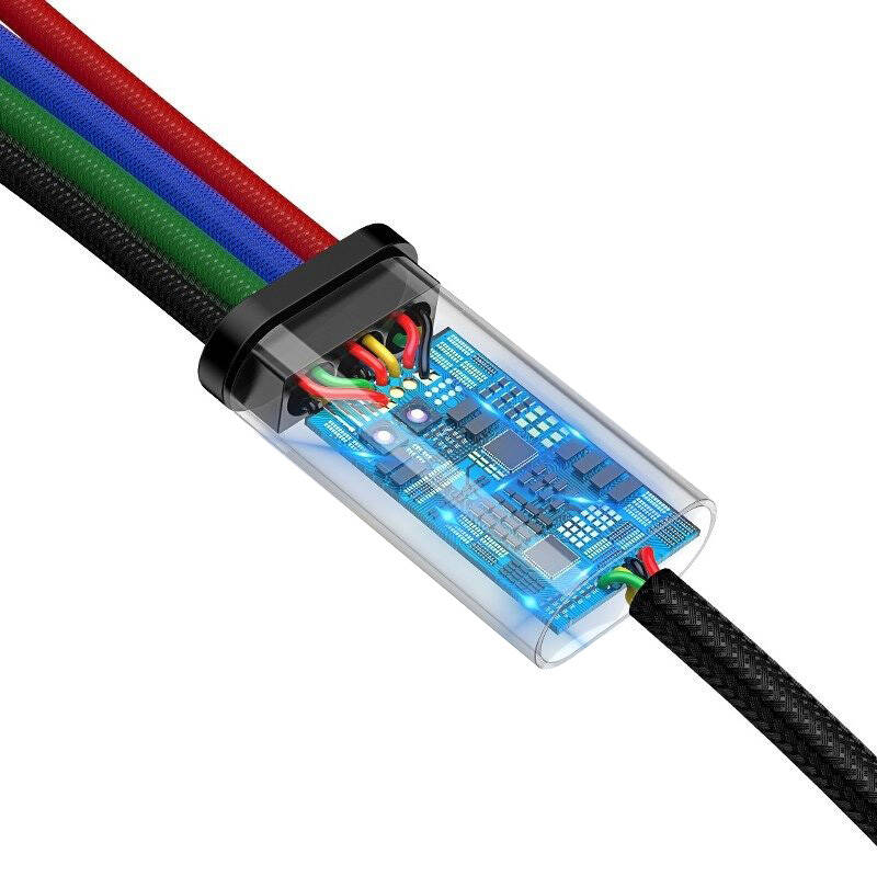 BASEUS Baseus Fast USB Kabel 4in1 2xUSB-C / Lightning / Micro 3,5A 1,2m - Schwarz Elektroniktrade Switzerland