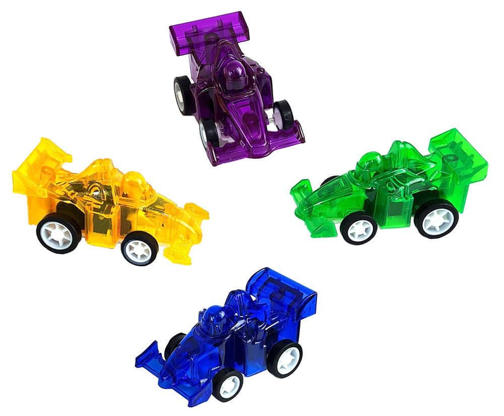 Rennwagen 4-farbig sortiert mit Rückzug ca 60 x 30 mm