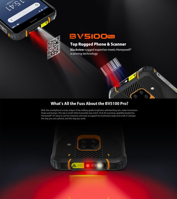 Blackview Blackview BV5100 Pro Rugged Phone mit Scannerfunktion, 4GB+128GB elektroniktrade Switzerland