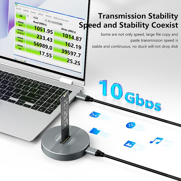 Blueendless Blueendless SD03PA SSD-Gehäuse aus Alu, M.2 NVMe/SATA Dual-Protokoll-Laufwerksschacht, SD03PA elektroniktrade Switzerland